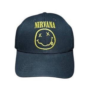 NIRVANA Black Hat with Yellow Emblem